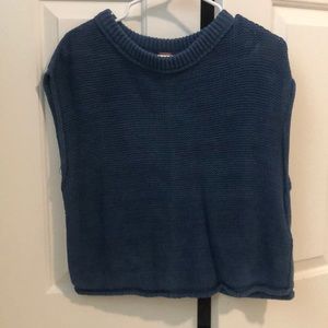 Free People Blue Knit Tank